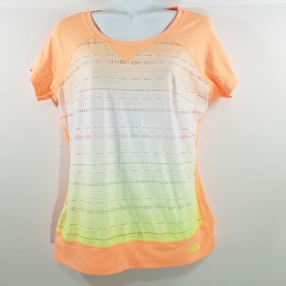 Fila Womens Athletic Top Size Small Fluorescent‎ Or - Picture 6 of 7